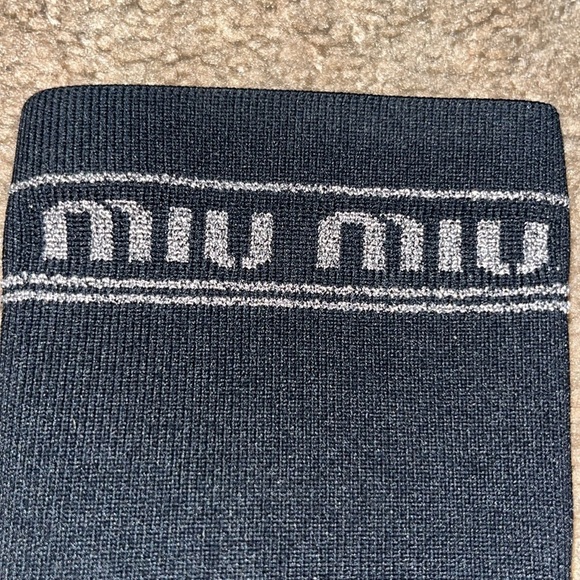 Miu Miu Black Sock Boots Pointed Toe Bootie Black Nero Cromo 37 / 7 - Picture 7 of 13